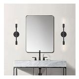 RİOLİGHT MODERN SİYAH 2XE27 DUYLU AYNA KENARI METAL DUVAR APLİK NOT:1ADET FİYATIDIR