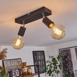 Riolight Modern Siyah 2XE27 Mafsallı Hareketli Başlık(Glop Ampul Hariç) Metal Spot Avize