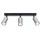 Rıolıght Modern Siyah Gövde Krom Hareketli Başlık 3Xgu10 Led Spot Led Avize (Ampul Dahil)
