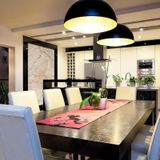 RİOLİGHT MODERN SİYAH İÇİ ALTIN MUTFAK,GENÇ ODASI İÇİN METAL SARKIT AVİZE ÇAP:40CM 1ADET FİYATIDIR