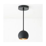 Riolight Modern Siyah Içi Gold Tekli Küre Metal Sarkıt Avize - 1