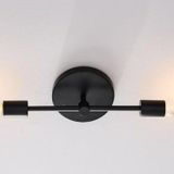 RİOLİGHT MODERN SİYAH METAL 2XE27 DUYLU AYNA ÜSTÜ DUVAR APLİK