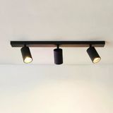 Riolight Modern Siyah Mutfak,salon,giyinme Odası,cafeler Için Metal 3lü LED Spot Avize(Ampul Dahil)