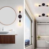 RIOLİGHT MODERN TAVAN-DUVAR SİYAH 2XE27 DUYLU METAL APLİK PLOFONYER AVİZE