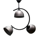 RİOLİGHT MODERN ÜÇLÜ GRİ BAŞLIK METAL SARKIT AVİZE