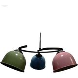 Riolight Modern Üçlü Renkli Başlık Metal Sarkıt Avize - Siyah - 3