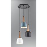 RİOLİGHT MODERN ÜÇLÜ RENKLİ BAŞLIK METAL SARKIT AVİZE