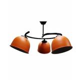 RİOLİGHT MODERN ÜÇLÜ TURUNCU BAŞLIK METAL SARKIT AVİZE