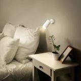 Riolıght Modern Yatak Başı Gu10 Duylu Beyaz Led Hareketli Başlık Tekli Metal Spot(Ampül Dahil)