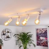 Riolight Modern1 Beyaz1 4XE27 Mafsallı Hareketli Başlık(Glop Ampul Hariç) Metal Spot Avize - Ahşap