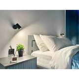 Riolight Modern1 Mafsallı Hareketli Başlık Siyah1 Yatak Başı Spot Aplik 1Adet Fiyatıdır(Ampul Dahil)