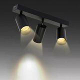 Riolight Modern1 Siyah Mutfak,salon,giyinme Odası,cafeler Için Metal 3lü LED Spot Avize(Ampul Dahil)
