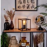 RİOLİGHT MODERN11, RETRO,VİNTAGE,RUSTİK SİYAH 1XE27 DUYLU KÜP METAL 20CMX20CM ABAJUR