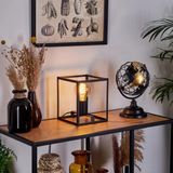 RİOLİGHT MODERN12, RETRO,VİNTAGE,RUSTİK SİYAH 1XE27 DUYLU KÜP METAL 20CMX20CM ABAJUR