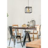 RİOLİGHT MODERN1,VİNTAGE SİYAH 25X25CM 1XE27 DUYLU KÜP METAL SARKIT TEKLİ AVİZE
