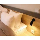 Riolight Modern2 Mafsallı2 Hareketli Başlık2 Siyah Yatak Başı Spot Led Aplik (Ampul Dahil)