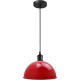 Riolight Modern,vintage,retro,rustik Kırmızı 1XE27 Duylu Metal Tekli Sarkıt Avize ÇAP:30CM - Ahşap