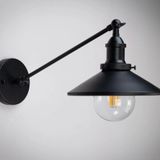 RİOLİGHT RETRO 4,RUSTİK,VİNTAGE SİYAH 1XE27 DUYLU METAL DUVAR APLİK ŞAPKA ÇAPI:23CM