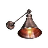 Riolight Retro Bakır Eskitme Çift Mafsallı Metal Aplik