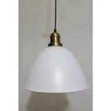Riolight Retro Beyaz İçi Beyaz Tekli Metal Sarkıt Çap 28cm