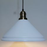 Riolight Retro Beyaz İçi Beyaz Tekli Metal Sarkıt Çap 33cm