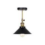 RİOLİGHT RETRO ESKİTME RUSTİK MAFSALLI HAREKETLİ BAŞLIK TAVAN AVİZESİ 1XE27 DUY ŞAPKA ÇAPI:22CM
