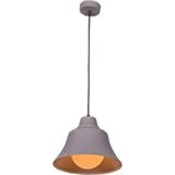 Riolight Retro Gri İçi Beyaz Tekli Metal Sarkıt Avize Çap:22cm