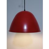 Riolight Retro Kırmızı İçi Beyaz Tekli Metal Sarkıt Çap 28cm