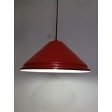 Riolight Retro Kırmızı İçi Beyaz Tekli Metal Sarkıt Çap 33cm