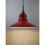 Riolight Retro Kırmızı Tekli Metal Sarkıt Avize Çap: 30CM - Renkli - 1