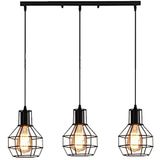 RİOLIGHT RETRO MASA ÜSTÜ SIRALI KAFES ÜÇLÜ AVİZE UZUNLUK: 60 CM RIO000657