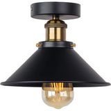 Riolight Retro Metal Tavan Avizesi Şapka Çapı: 22CM - Siyah - 1
