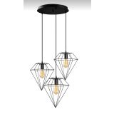 RİOLİGHT RETRO PRAMİT ÜÇLÜ YUVARLAK SARKIT AVİZE TABAN ÇAP: 30CM RIO000548