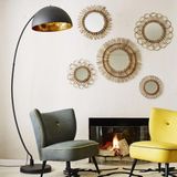 RİOLİGHT RETRO RUSTİK MAFSALLI HAREKETLİ BAŞLIK METAL LAMBADER KÖŞE LAMBASI ŞAPKA ÇAPI:40CM