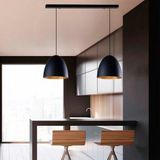 Riolight Retro Rustik Siyah Içi Gold Masa Üstü Bar Üstü Metal Sarkıt Avize - 2