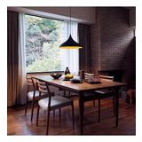 RİOLİGHT RETRO RUSTİK SİYAH İÇİ GOLD TEKLİ METAL MASA ÜSTÜ,CAFE İÇİN SARKIT AVİZE ÇAP:40CM