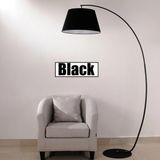 Riolight Retro Rustik Siyah Kumaş Başlık Mafsallı Metal Lambader Köşe Lambası Şapka ÇAPI:45CM