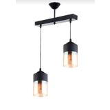 RIOLIGHT RETRO SIRALI İKİLİ CAMLI AVİZE UZUNLUK: 30CM RIO000205