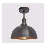 RİOLİGHT RETRO SİYAH İÇİ ALTIN TEKLİ PLOFONYER AVİZE ŞAPKA ÇAPI: 30CM