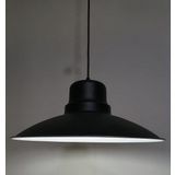Riolight Retro Siyah İçi Beyaz Tekli Metal Sarkıt Çap 37cm