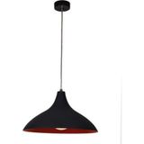 Riolight Retro Siyah İçi Siyah Tekli Metal Sarkıt Avize Çap:35cm