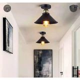 Riolight Retro Tavan Armatür-Avize Çap: 28CM Not: 1ADET Fiyatıdır - Siyah