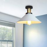 Riolight Retro Tekli Metal Plofonyer Avize Şapka Çapı: 28CM - Beyaz - 1
