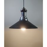 Riolight Retro Tekli Metal Sarkıt Avize Şapka Çapı: 30CM - Siyah - 1