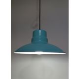 Riolight Retro Turkuaz İçi Beyaz Tekli Metal Sarkıt Çap 30cm
