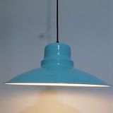 Riolight Retro Turkuaz İçi Beyaz Tekli Metal Sarkıt Çap 37cm