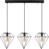 Riolight Retro Üçlü Masa Üstü Metal Kafes Avize - Siyah - 3