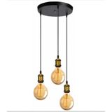 RİOLİGHT RETRO ÜÇLÜ METAL SARKIT AVİZE ÇAP: 30CM