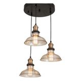 Riolight Retro Üçlü Metal Sarkıt Şapka Çapı: 22CM - Siyah - Beyaz - 3