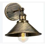 Riolight Retro1,Rustik,Vintage1 Fırçalı Matt Sarı 1Xe27 Hareketli Başlık Metal Duvar Aplik Çap:23cm